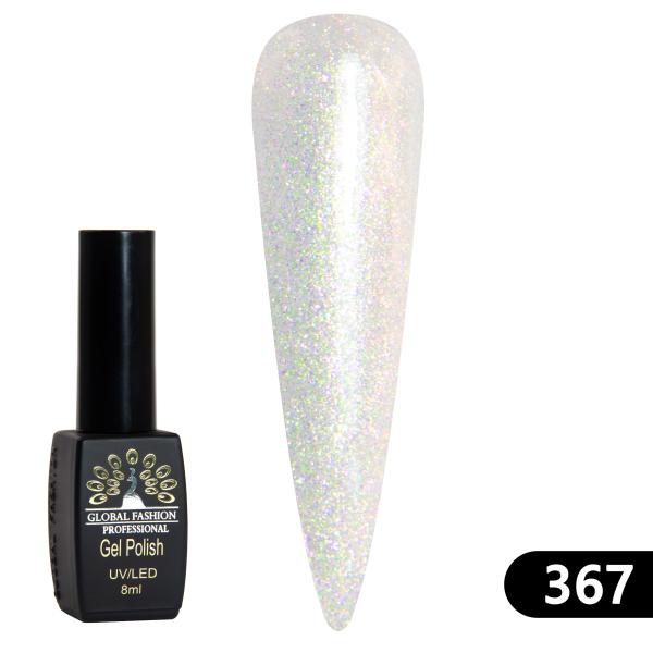 Гель-лак Global Fashion (Глобал Фэшн) Black Elite 367, 8 мл