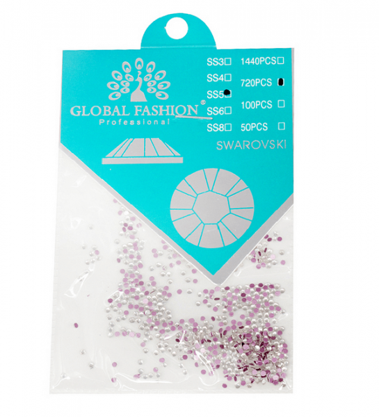 Global Fashion (Глобал Фэшн) Камни Swarovski кристалл белые, 720 шт, SS5