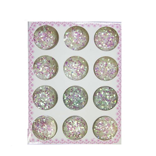 Конфетти блестки белые, набор 12 шт