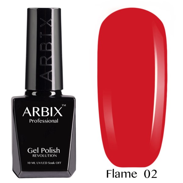Гель-лак Arbix (Арбикс) Flame красная шапочка № 002, 10 мл