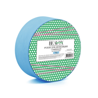ИГРОbeauty Бумага для депиляции в рулоне, Голубая, с перфорацией, 75м