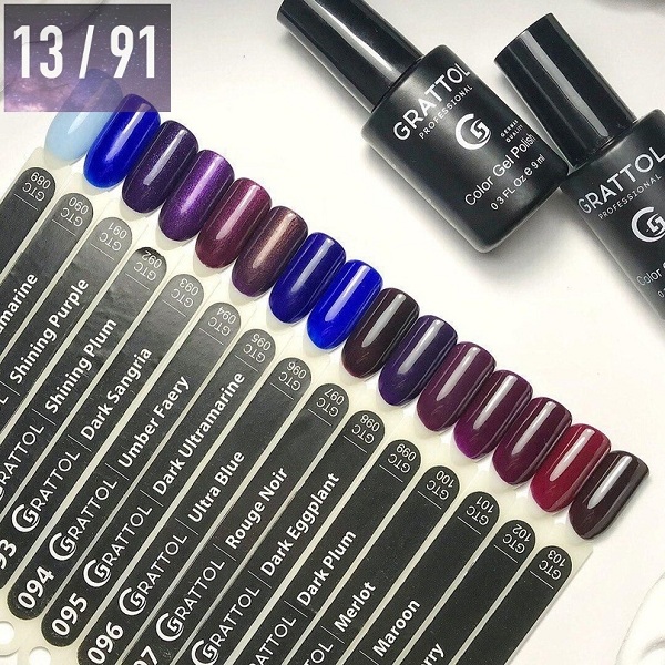Гель-лак Grattol (Граттол) Classic 098 Dark Eggplant, 9 мл