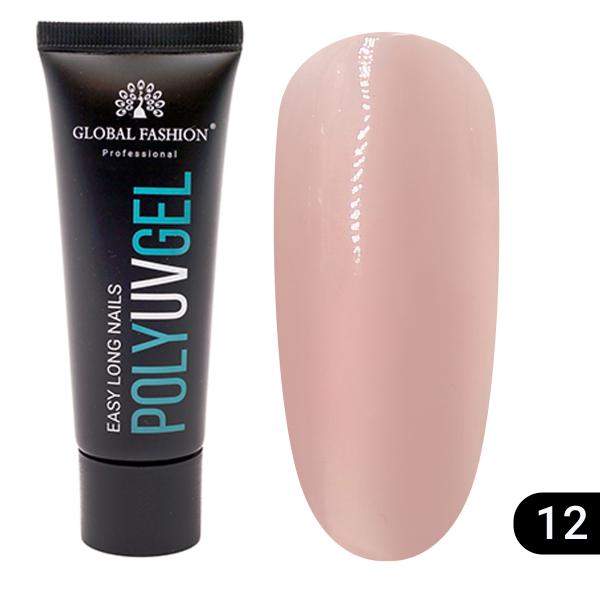 Полигель (PolyUVGel) Global Fashion (Глобал Фэшн) 012, 30 мл