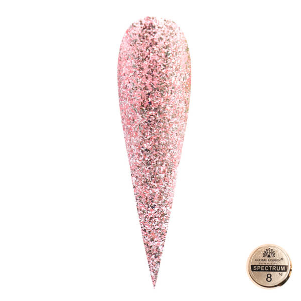 Global Fashion (Глобал Фэшн) гель-краска металлическая Spectrum 08, 5 мл