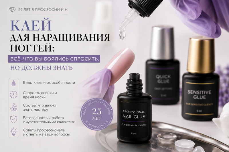 Клей для наращивания ногтей: всё, что вы боялись спросить, но должны знать — 25 лет в профессии и никаких тайн