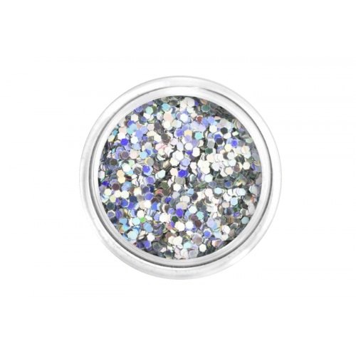 Конфетти шестиугольники мелкие, Серебро