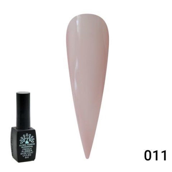 Global Fashion (Глобал Фэшн) Каучуковая френч база French Rubber base coat 011, 8 мл