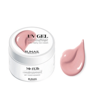 Камуфлирующий UV-гель RuNail (Рунейл) professional, Ягодное мороженое (3452), 15 мл