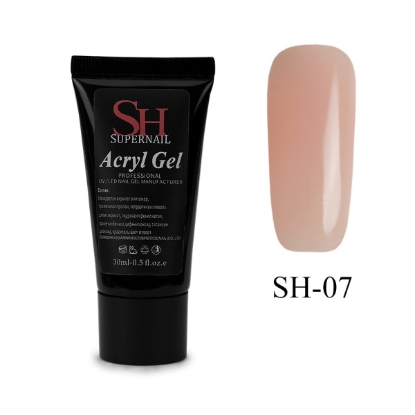 SH Acryl Gel для наращивания ногтей 007, 30 мл