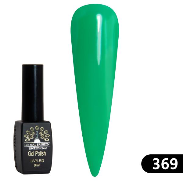 Гель-лак Global Fashion (Глобал Фэшн) Black Elite 369, 8 мл