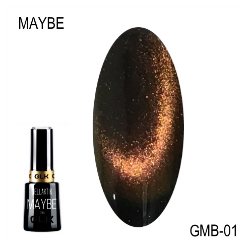 Гель-лак Gellaktik (Геллактик) магнитный 5D Maybe GMB 01, 12 мл