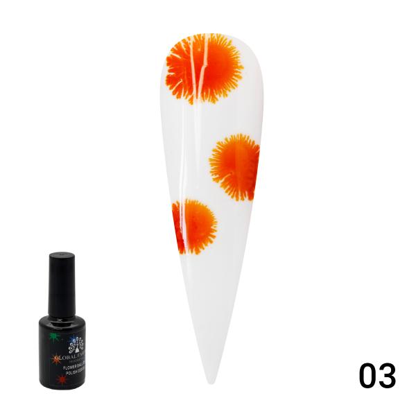 Гель-лак Global Fashion (Глобал Фэшн) Flowers 03, 8 мл