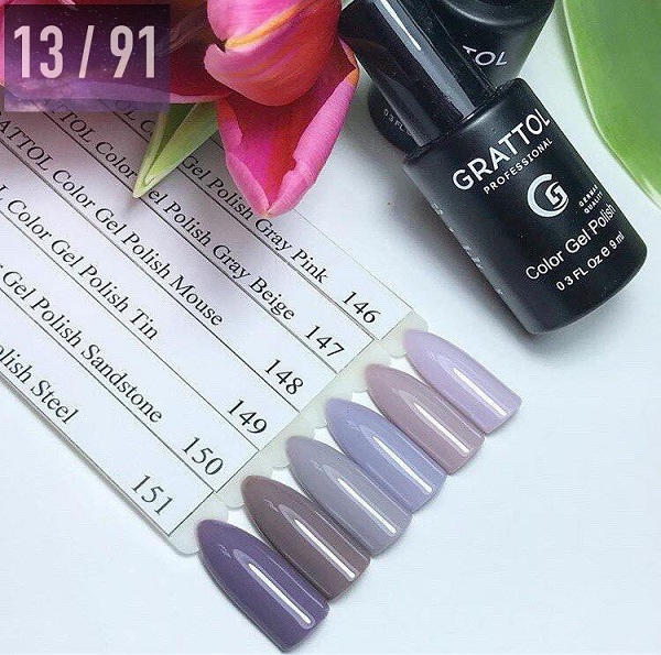 Гель-лак Grattol (Граттол) Classic 151 Steel, 9 мл