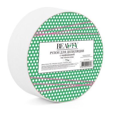 ИГРОbeauty Бумага для депиляции в рулоне, Белая, с перфорацией, 75м