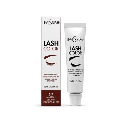LeviSsime( Левиссиме) Краска для бровей и ресниц Lash Color Brown, коричневый 3.7, 15 мл