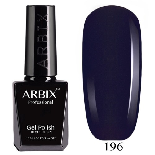 Гель-лак Arbix (Арбикс) № 196 Тёмный Оникс, 10 мл