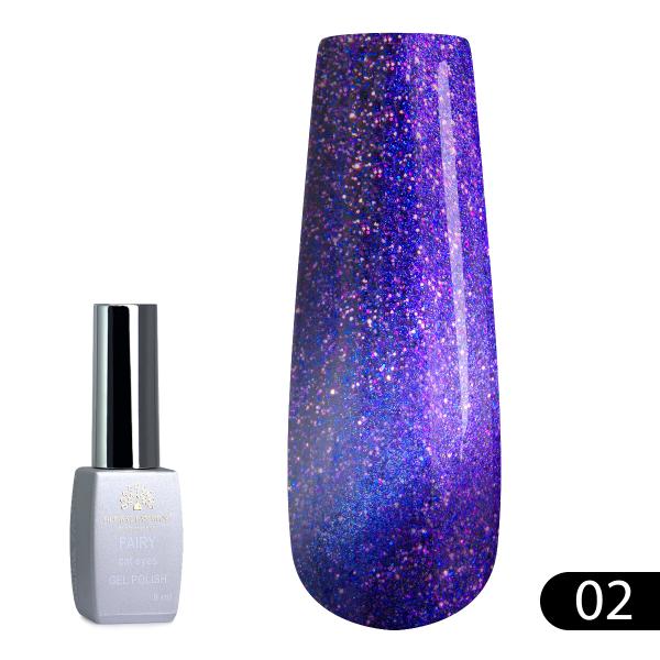 Гель-лак Global Fashion (Глобал Фэшн) Cat Eyes Fairy 02, 8 мл