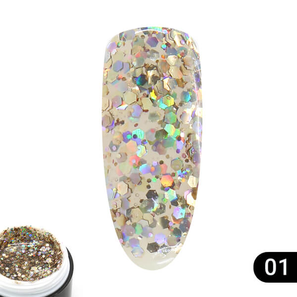 Global Fashion (Глобал Фэшн) Glitter Gel 01, 5 мл