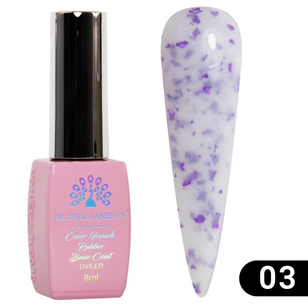 Каучуковая база Global Fashion (Глобал Фэшн) Marble 03, 8 мл