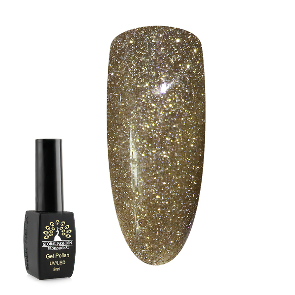 Гель-лак Global Fashion (Глобал Фэшн) светоотражающий Disco Shine Spectrum 005, 8 мл