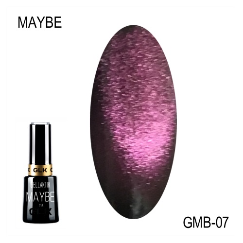 Гель-лак Gellaktik (Геллактик) магнитный 5D Maybe GMB 07, 12 мл