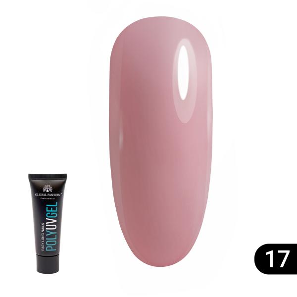 Полигель (PolyUVGel) Global Fashion (Глобал Фэшн) 017, 30 мл