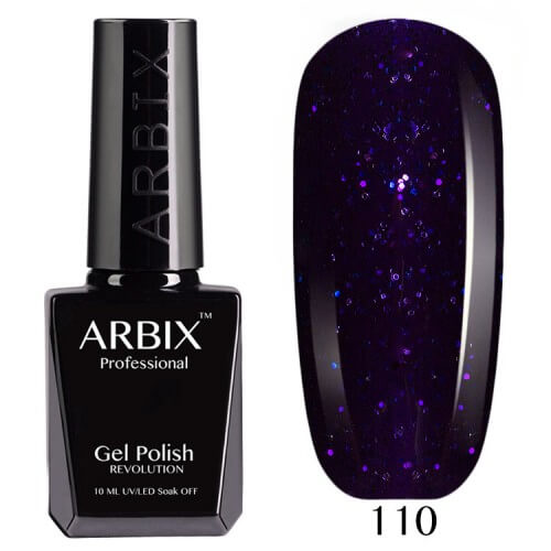 Гель-лак Arbix (Арбикс) № 110 Сверкающий Аметист, 10 мл