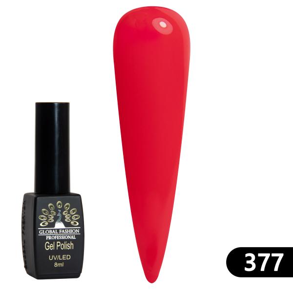 Гель-лак Global Fashion (Глобал Фэшн) Black Elite 377, 8 мл