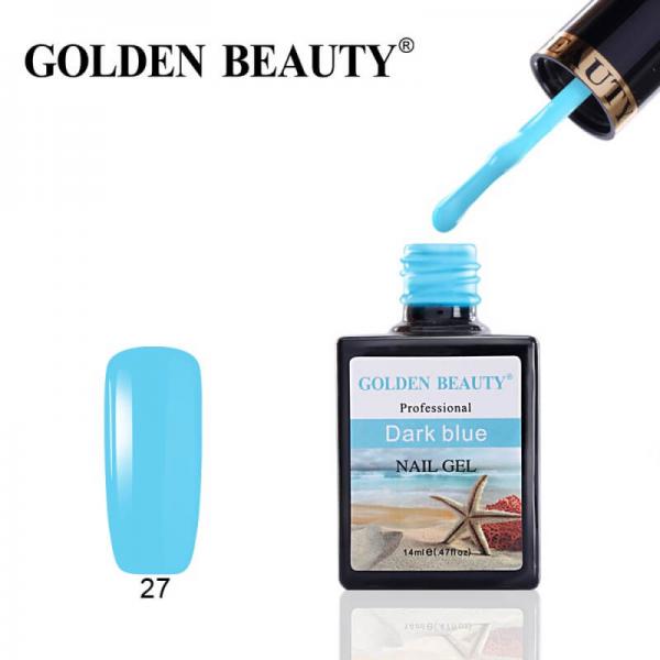 Гель-лак Golden Beauty (Голден Бьюти) 27 Dark Blue, 14 мл