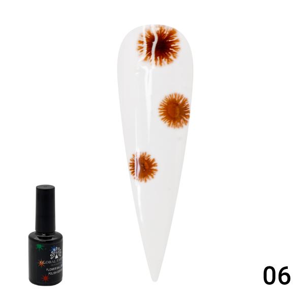 Гель-лак Global Fashion (Глобал Фэшн) Flowers 06, 8 мл