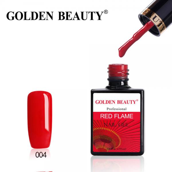 Гель-лак Golden Beauty (Голден Бьюти) Red Flame 04, 14 мл