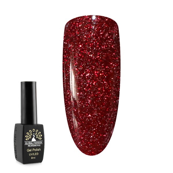 Гель-лак Global Fashion (Глобал Фэшн) светоотражающий Disco Shine Spectrum 007, 8 мл