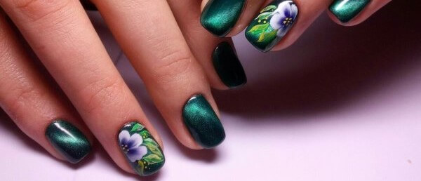 маникюр кошачий глаз