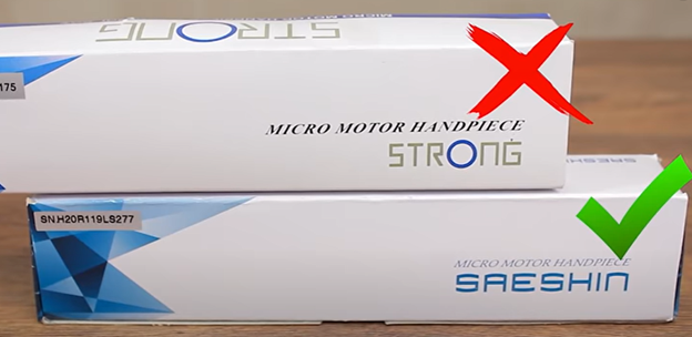 Микромотор Strong 210 упакован в индивидуальную коробку
