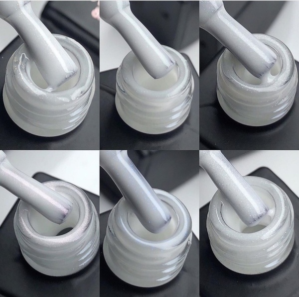 Каучуковая база Global Fashion (Глобал Фэшн) молочная с шиммером French Rubber 001, 8 мл