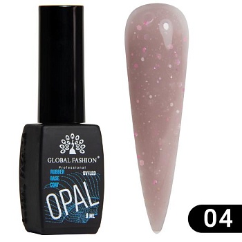 Каучуковая база Global Fashion (Глобал Фэшн) Glitter 04, 8 мл