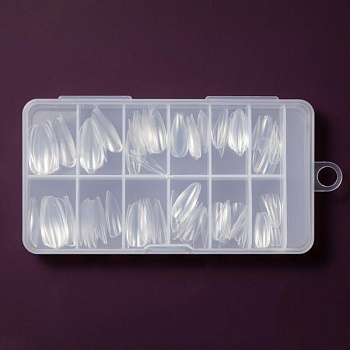 Гелевые типсы Optima Миндаль прозрачные 120 шт.