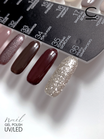 Гель-лак Cosmolac (Космолак) Glitter 36 Брызги шампанского, 7,5 мл.