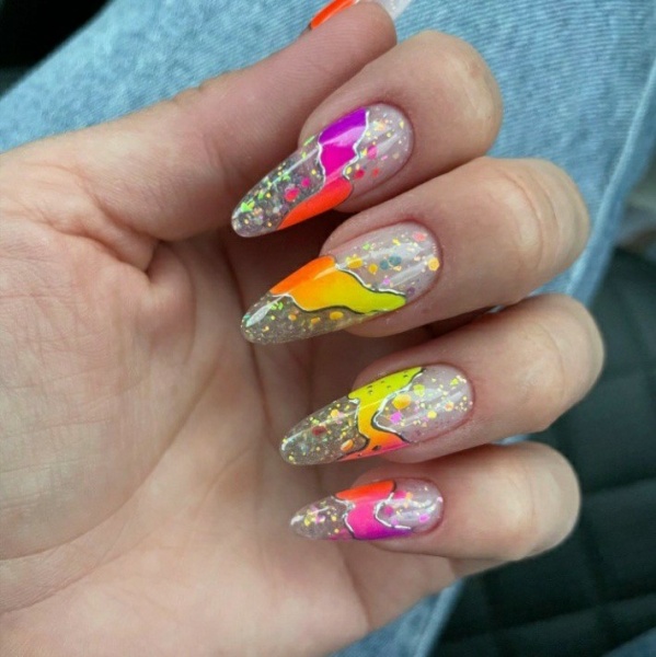 Полигель Global Fashion (Глобал Фэшн) Fast Extension Gel с глиттером 004, 30 мл