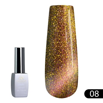 Гель-лак Global Fashion (Глобал Фэшн) Cat Eyes Fairy 08, 8 мл