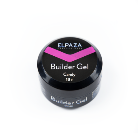 Однофазный гель для наращивания Elpaza (Эльпаза) Builder Gel CANDY, 15 гр