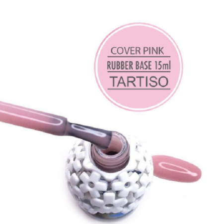 Каучуковая база Tartiso (Тартисо) COVER PINK RUBBER BASE, 15 мл
