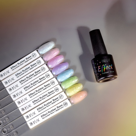 Каучуковая база Irisk с эффектами Effect Rubber Base 07 Жемчужная Плюмерия, 10мл