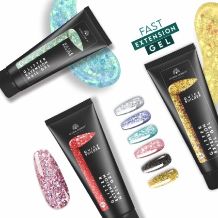 Полигель Global Fashion (Глобал Фэшн) Fast Extension Gel с глиттером 007, 30 мл