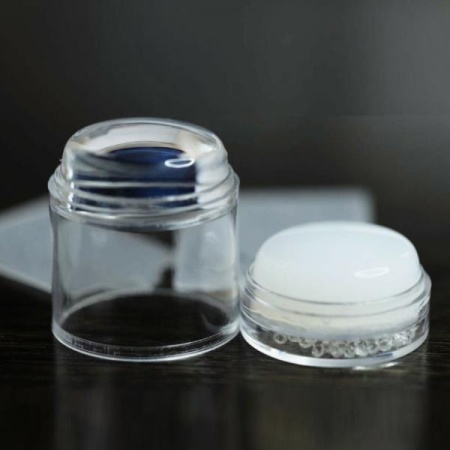 Силиконовый штамп и скребок для стемпинга прозрачный с уменьшителем рисунка