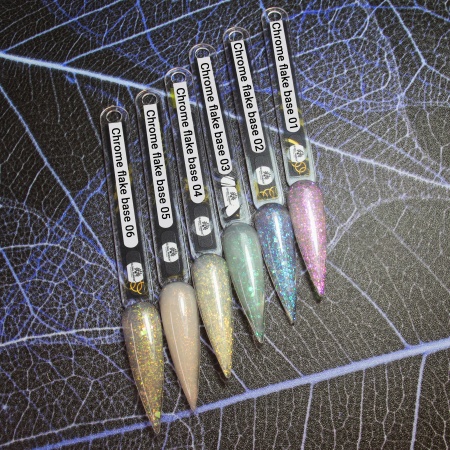 Каучуковая база Global Fashion (Глобал Фэшн) Chrome Flake 02, 8 мл