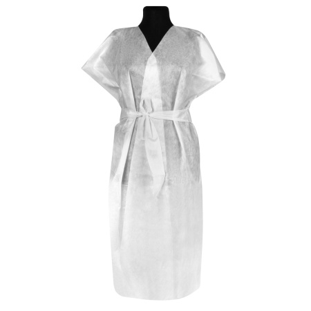 Халат-кимоно без рукавов одноразовый спанбонд, голубой, 10 шт.