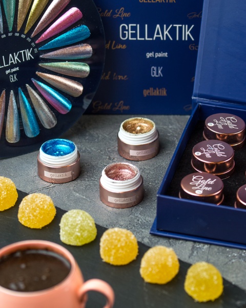 Gellaktik (Геллактик) Палитра гель красок GOLD LINE и EXCLUSIVE, 7гр