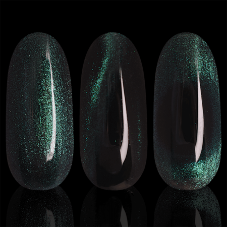 Гель-лак LAK'U (Лакью) Cats Eye 5D Green CE 505, 10 мл