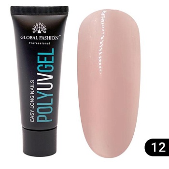 Полигель (PolyUVGel) Global Fashion (Глобал Фэшн) 012, 30 мл
